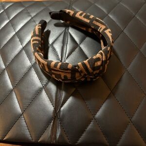 FENDI Brown Patterned Headband
